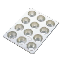 久保寺軽金属工業所 FK ブリキ マフィン型 #A10カップ 12ヶ付 FC381LG-2660000