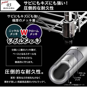 エスコ 610×360×950mm メタルラック(キャスター付) FCJ938M-EA976AJ-84-イメージ5