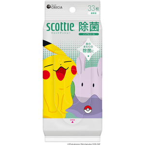 クレシア スコッティ ウェットティシュー 除菌 ノンアルコール ポケモン 33枚 FCJ838T-77162-イメージ5