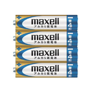 マクセル 単4形アルカリ乾電池 4本パック LR03(GD)4P-イメージ1