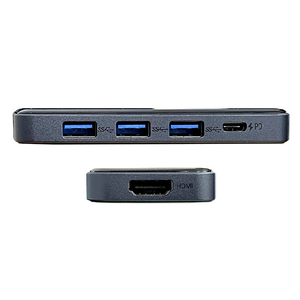 イツワ商事 Type-C(1ポート)/USB(3ポート)/HDMI(1ポート) ケーブル一体型Type-Cハブ ブラック MPH2101BK-イメージ6