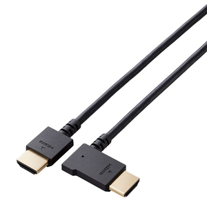 エレコム HIGH SPEED HDMIケーブル(L字コネクター/左向き) 1．0m ブラック CAC-HD14EYL10BK-イメージ1