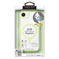 PGA iPhone 16e用MagSafe対応 エアクッションケース ネオングリーン PG-25KMA06GR