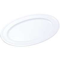 エンテック 小判皿18吋 白無地 FC73111-PW-10