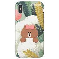 LINE FRIENDS iPhone XS/X用ケース テーマ チョコ KCL-DCH001
