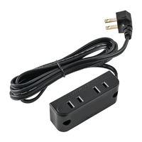 エルパ 家具用コンセント2個口 ブラック FO-22(BK)