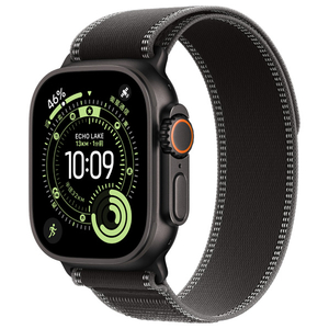 Apple Apple Watch Ultra 3(GPS + Cellularモデル)- 49mm Apple Watch Ultra 3 ブラックチタニウムケースとブラック/チャコールトレイルループ - S/M MF1D4J/A-イメージ1
