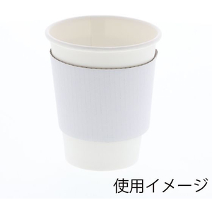 シモジマ ペーパースリーブ 8～14オンス用 白 100枚 FC165NJ-004247921-イメージ2