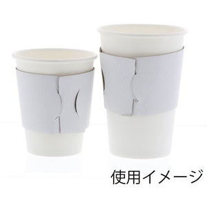シモジマ ペーパースリーブ 8～14オンス用 白 100枚 FC165NJ-004247921-イメージ3
