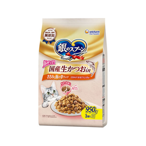 ユニ・チャーム 銀のスプーン 国産生かつおin ささみと海の幸ブレンド 950g FCJ150J-イメージ1
