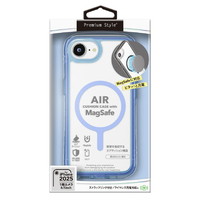 PGA iPhone 16e用MagSafe対応 エアクッションケース ネオンブルー PG-25KMA07BL