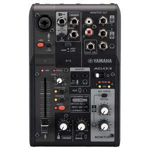 ヤマハ 3チャンネル ライブストリーミングミキサー ブラック AG03MK2B ヤマハ 3チャンネル ライブストリーミングミキサー ブラック AG03MK2B
