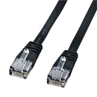 サンワサプライ カテゴリ6フラットケーブル（1m） ブラック KB-FL6-01BKN