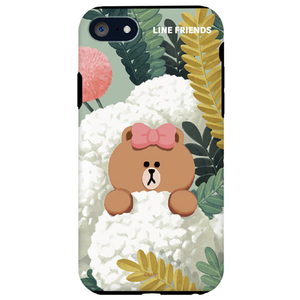 LINE FRIENDS iPhone SE3/SE2/8/7用LINE FRIENDSケース チョコ KCL-DCH002-イメージ1