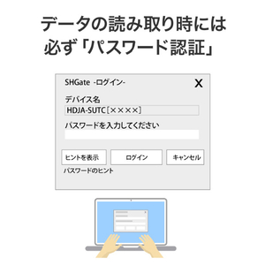 I・Oデータ USB 3．2 Gen1対応外付けハードディスク(ハードウェア暗号化/電源内蔵モデル)8TB HDJA-SUTC8-イメージ6