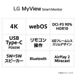 LGエレクトロニクス 31．5型液晶ディスプレイ 32SR75U-W-イメージ2