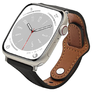 ラスタバナナ Apple Watch Series 8/7/6/5/4/3/SE(第2世代)/SE [41/40/38mm]用ソフトレザーバンド ブラック RBAWSL7468BK-イメージ1