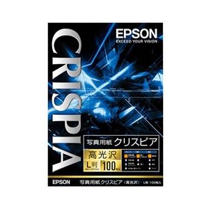 エプソン L判 写真用紙 高光沢 100枚入り CRISPIA KL100SCKR-イメージ1