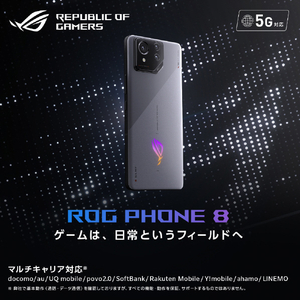 ASUS SIMフリースマートフォン ROG Phone 8 レベルグレー ROG8-GY16R256-イメージ2