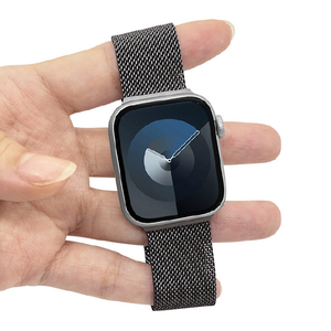 ラスタバナナ Apple Watch 38/40/41mm用ステンレスメッシュベルト ブラック RBLAW4006BK-イメージ1
