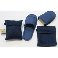 オカザキ 洗える携帯スリッパ ネイビー 23～25cm FCJ187E