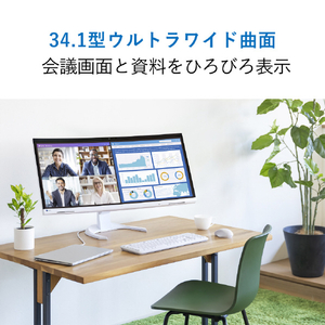 EIZO FlexScan EV3450XC-WT ホワイト EV3450XC-WT-イメージ2