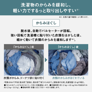 パナソニック 全自動洗濯機 洗濯・脱水容量5kg オリジナル ホワイト NA-F5BE6-W-イメージ9