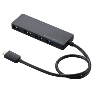 エレコム USB Type-C接続USB3．1ハブ(4ポート・30cm) ブラック U3HC-A430BXBK-イメージ1