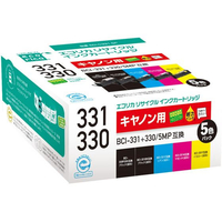 エコリカ キヤノン用リサイクルインクカートリッジ 5色パック BCI-331+330 FCG527Y-ECI-C331-5P