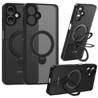 ラスタバナナ GALAXY A25 5G用ZEROSAFE SHAFT 360°回転スタンドケース フロストブラック 8727GA25ZSFSBK