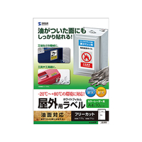サンワサプライ レーザー用屋外ラベル 油面用 A4ノーカット 10枚 F114393-LB-ELM08