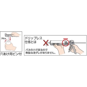 トラスコ中山 カートリッジガン標準タイプ FC364FK-1037854-イメージ3