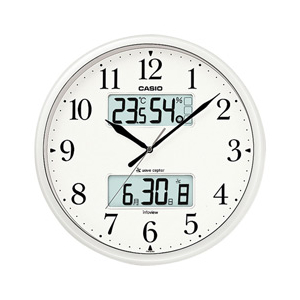 カシオ 電波掛時計 パールシルバー ITM-660NJ-8JF カシオ 電波掛時計 パールシルバー ITM-660NJ-8JF