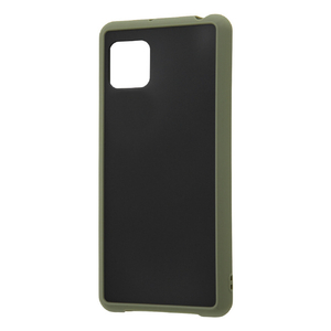 レイアウト AQUOS sense4用耐衝撃マットハイブリッドケース Sarafit カーキ・グリーン RT-AQSE4BS3/G-イメージ1
