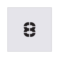 アイマーク ステンシル 8 文字サイズ50×40mm FC143JA-4341279