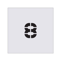 アイマーク ステンシル 8 文字サイズ50×40mm FC143JA-4341279