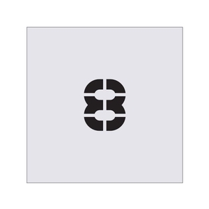 アイマーク ステンシル 8 文字サイズ50×40mm FC143JA-4341279-イメージ1