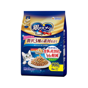 ユニ・チャーム 銀のスプーン 贅沢3種の素材仕立て 食事の吐き戻し軽減フード まぐろ・かつお・白身魚味 900g FCJ153J-イメージ1