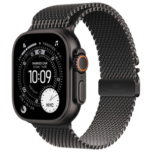 Apple Apple Watch Ultra 3(GPS + Cellularモデル)- 49mm Apple Watch Ultra 3 ブラックチタニウムケースとブラックチタニウムミラネーゼループ - L MF1T4J/A-イメージ1