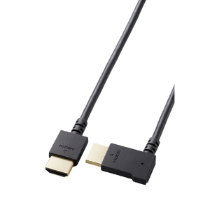 エレコム HIGH SPEED HDMIケーブル(L字コネクター/右向き) 2．0m ブラック CAC-HD14EYR20BK-イメージ9