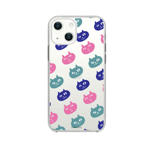abbi FRIENDS iPhone 13用ソフトクリアケース ネコマンジュウ パターン ABF21737I13-イメージ1