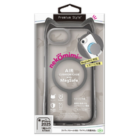 PGA iPhone 16e用MagSafe対応 ネコミミ エアクッションケース ブラック PG-25KMA09BK