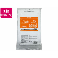Forestway 詰替用ゴミ袋薄手タイプ 半透明 45L 100枚×12 FC809NT-FRW208879