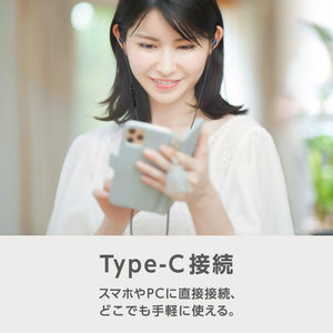 e angle USB Type-C有線イヤホン シルバー ANGV-EPC10-A-S-イメージ2