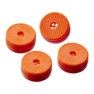 トラスコ中山 TRUSCO 樹脂台車 交換用すべり止めゴム オレンジ 4個入り FC839GA-1157371-イメージ1