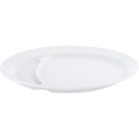 江部松商事 EBM/磁器 中華・洋食兼用食器 白仕切餃子皿 FC434LX-8179690