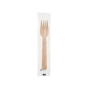 サンナップ 透明袋入 ウッドフォーク15.5cm 100本 FCC7793-FKW100P-イメージ2