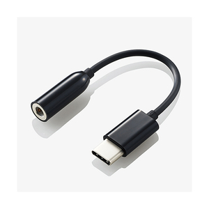 エレコム イヤホン・ヘッドホン用 USB Type-C変換ケーブル ブラック EHP-C35BK-イメージ1