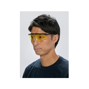 トラスコ中山 一眼型安全メガネ フレームブラック レンズイエロー FC597FD-3658287-イメージ6