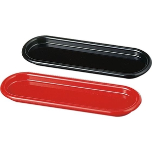 エンテック キノコオーバルトレー 赤 K-5110R FCL6063-007555002-イメージ1